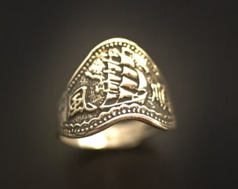 Sea Galleon Ring in Sterling Silver