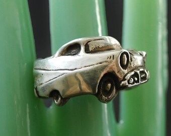 1957 Chevy Belair Wrap Ring in Sterling Silver - Car Ring - Hot Rod Wear