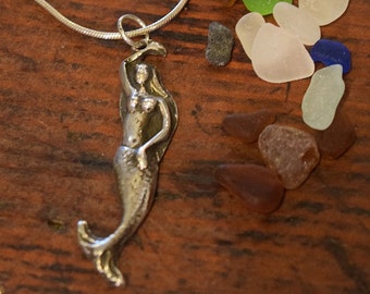 Mermaid Wave Dancer Necklace in Sterling Silver