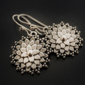 Dahlia Earrings in Sterling Silver