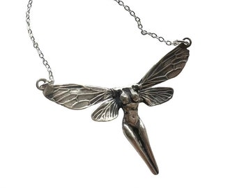 Celestial Nymph Winged Necklace