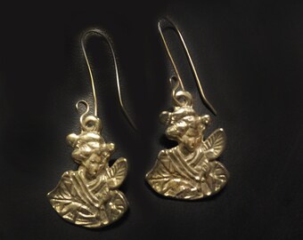 Geisha Sterling Silver Earrings