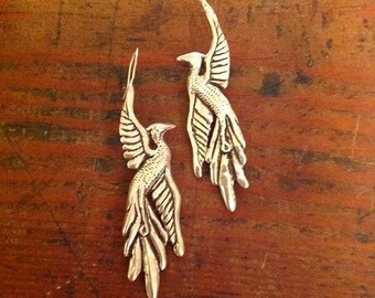 Phoenix Rising Earrings in Sterling Silver