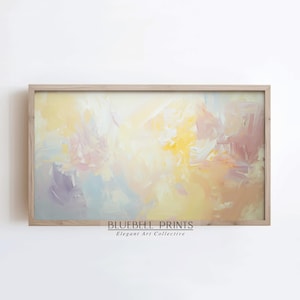 Pastel Abstract FRAME TV Art | Textured Minimalist Abstract Painting | Instant Spring Easter Decor | Bluebell Prints DIGITAL Download 01084
