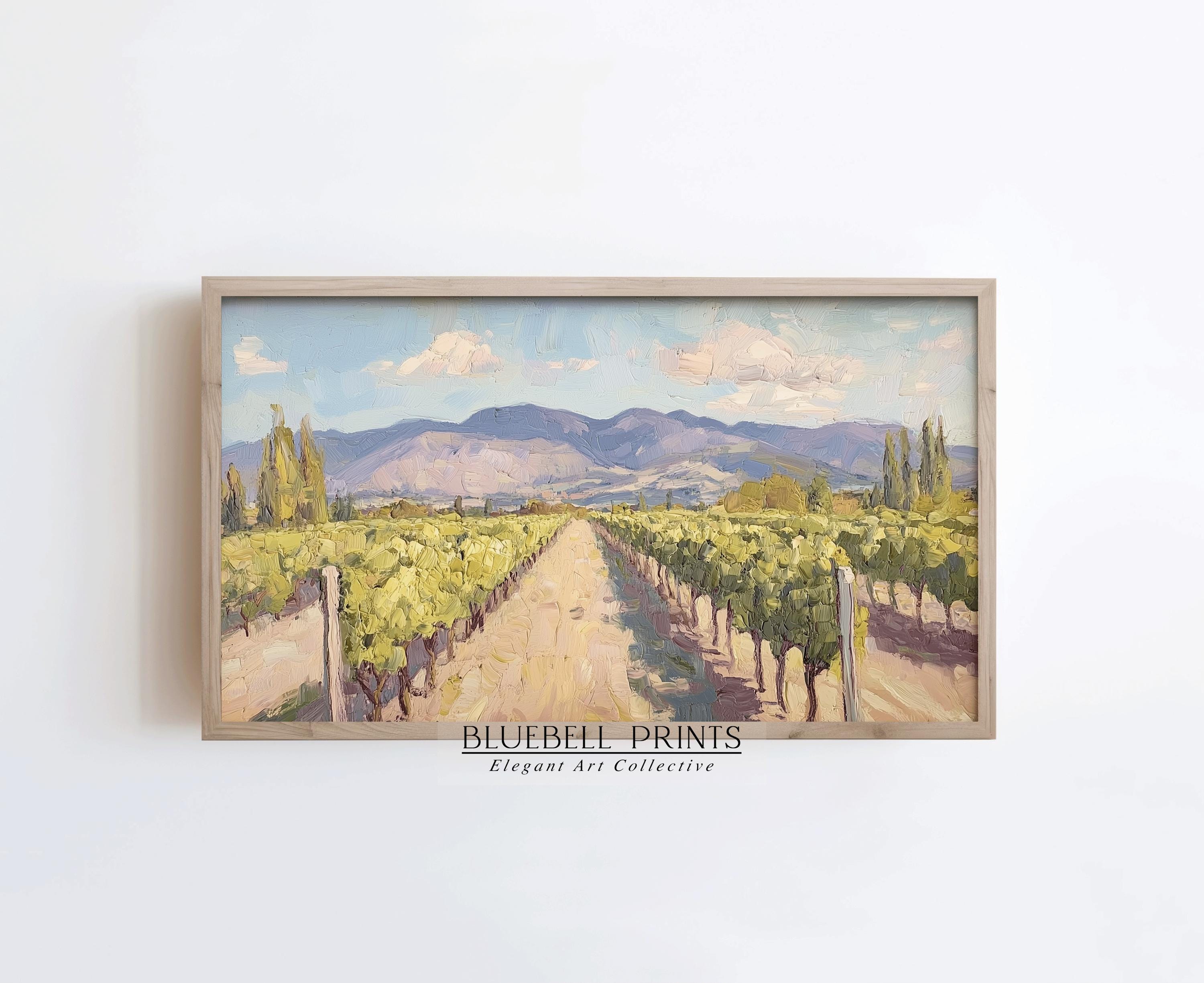 Winery Vineyard FRAME TV Art | European Summer Landscape Painting | Instant  Kitchen \u0026 Dining Decor | Bluebell Prints DIGITAL Download 00772 - Etsy, image size:3000x2451