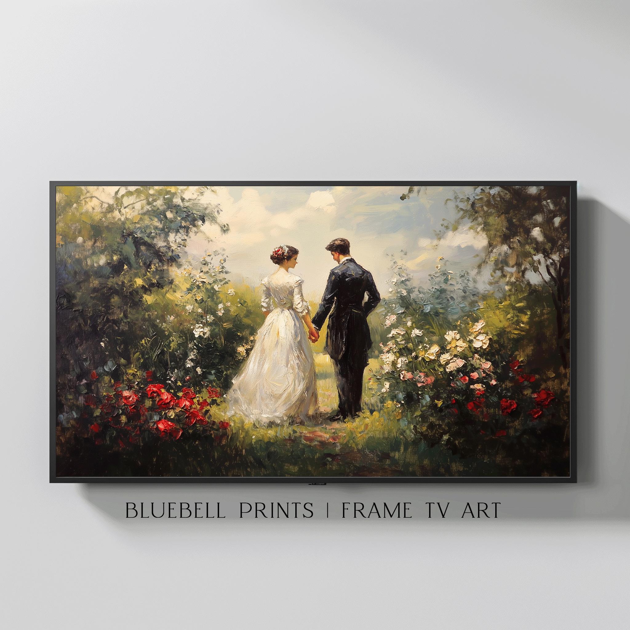 Antique Romantic FRAME TV Art | Moody Vintage Garden Wedding