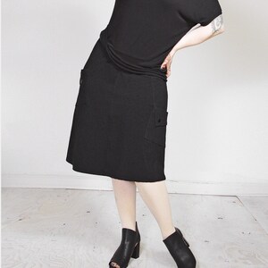 Size Small - Pockets Askew Skirt - Black
