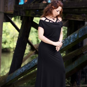 Size Small - Long Black Dress - Womens Cutout Maxi Dress