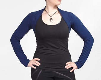 Navy Blue Bolero Shrug - Eco-Friendly Bamboo - Long Sleeve Shrug Bolero