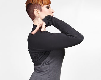 Black Shrug - Eco-Friendly Bamboo - Long Sleeve Bolero Shrug