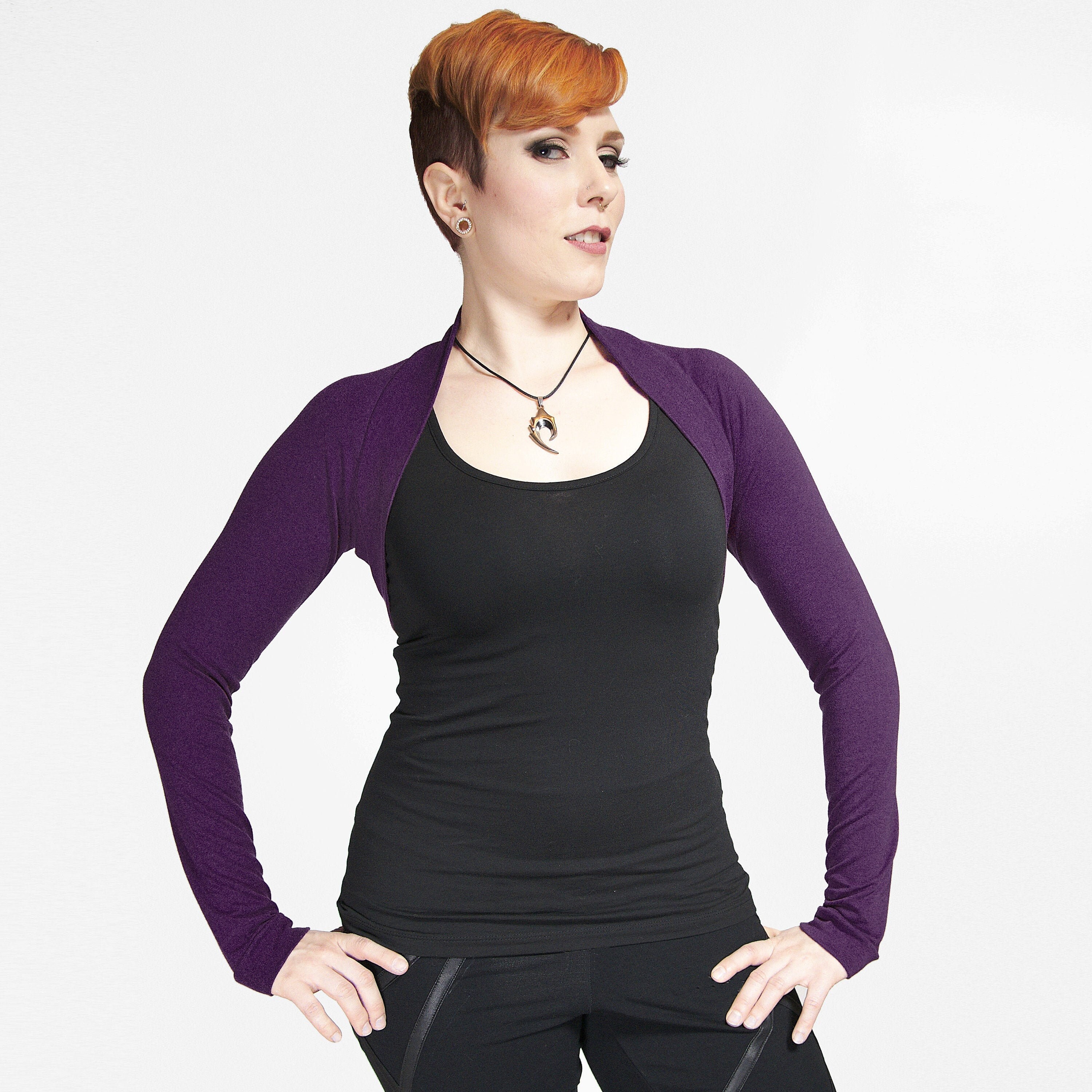 Purple shrug clearance