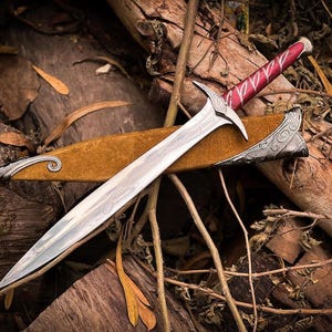 Handcrafted Damascus Steel Fantasy Sword: Movie Prop Replica
