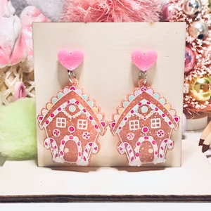 Gingerbread House Earrings