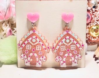 Gingerbread House Earrings