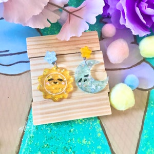 Celestial Sun and Moon Earrings