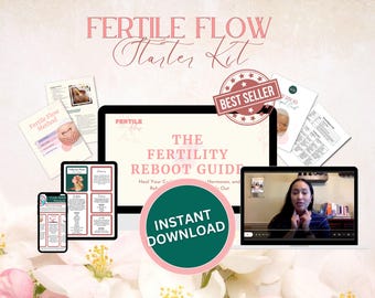 Fertile Flow Starter Kit • Natural Fertility Bundle • Fertility Meal Plan • Holistic Hormone Support • TTC Toolkit