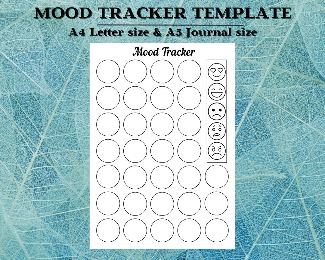 Emoji Mood Tracker - PRINTABLE Journal Page - Planner Page - Feelings ...