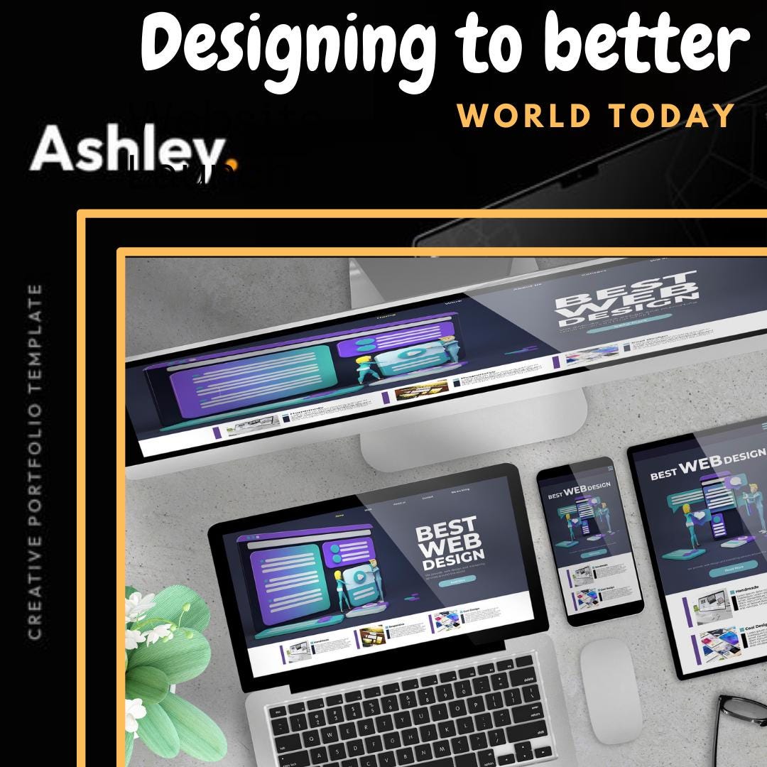 Customizable Creative Portfolio Template - Ashley Style for Designers ...