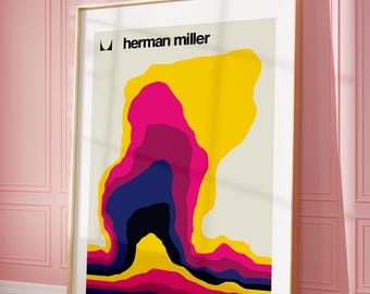 Herman Miller Magazine Cover Print, Retro Wall Art (Digital Download)