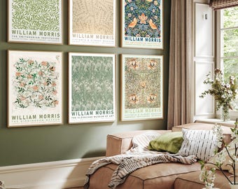 William Morris-prints, vintage posterset voor botanische kunst (digitale download)