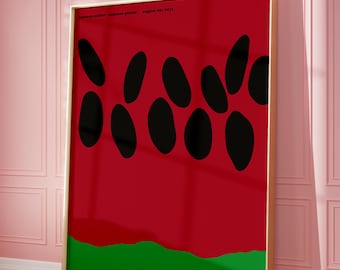 Herman Miller Summer Picnic Watermelon Poster, Mid Century Art (Digital Download)