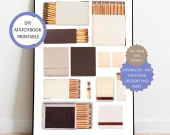 Personalized Matchbook Poster Art Template (Digital Download)