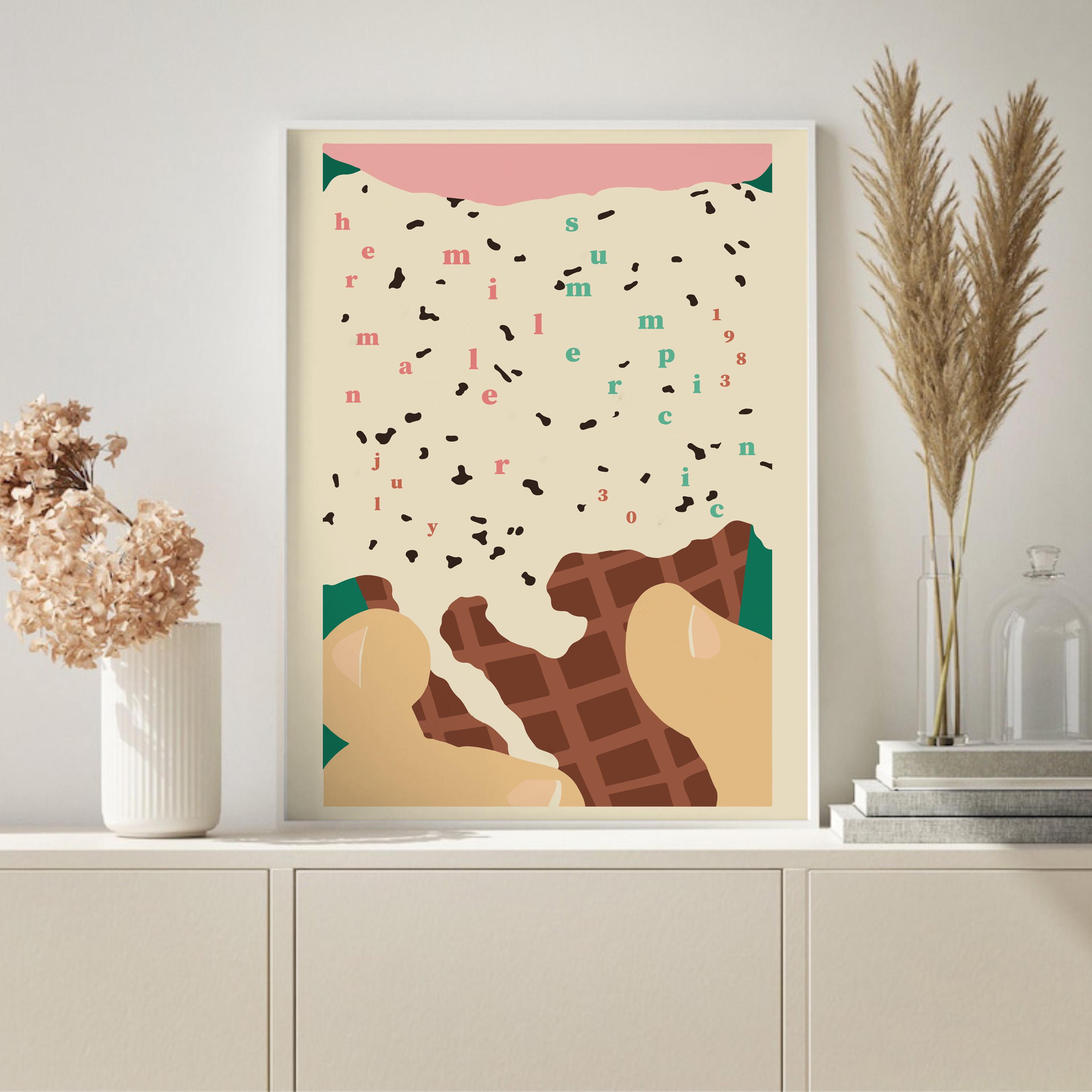 ハーマンミラー サマーピクニック 1983年7月ポスター、アイスクリーム