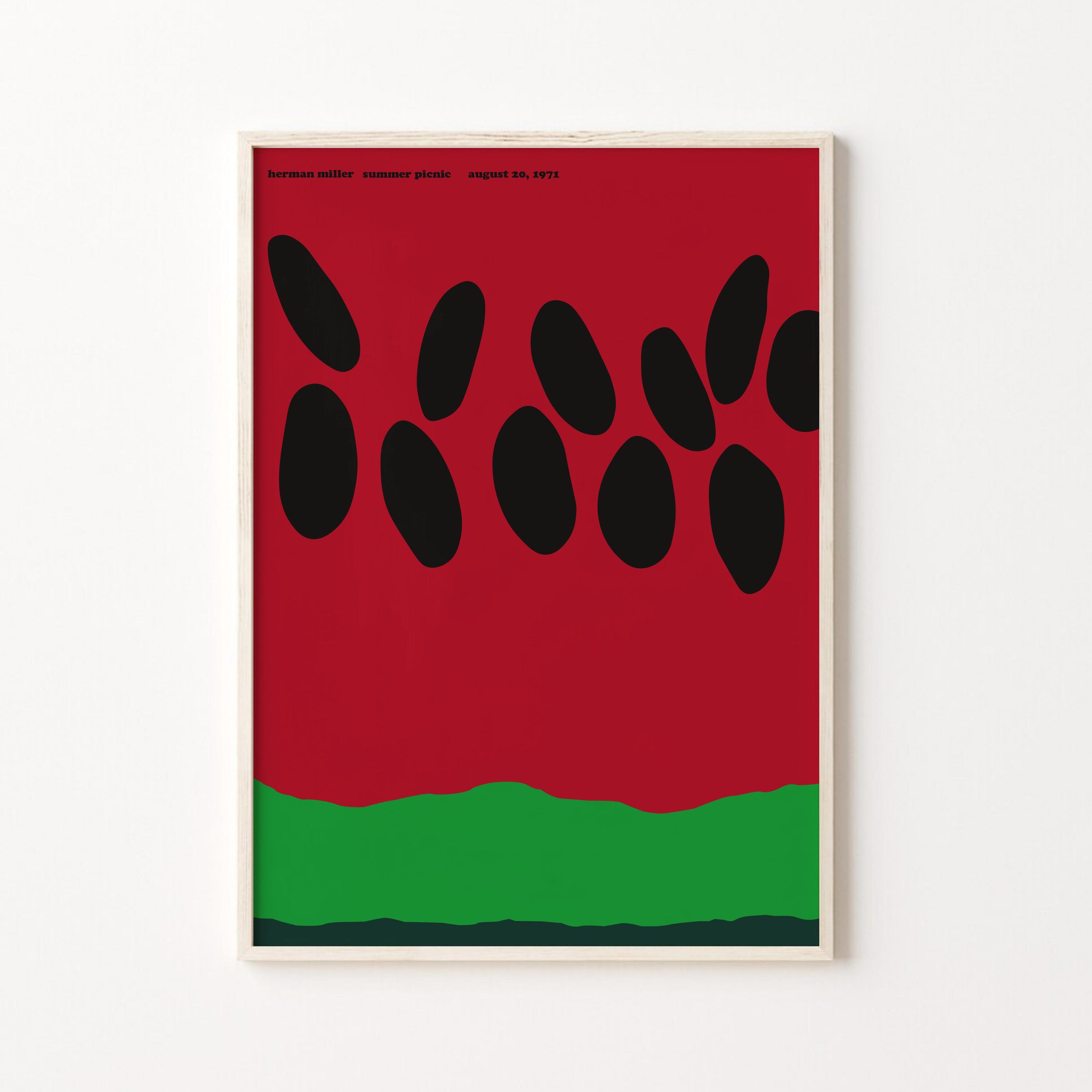 herman miller summer picnic ポスター ヴィンテージ Herman Miller Summer Picnic HOTDOG 1973 original poster | eBay
