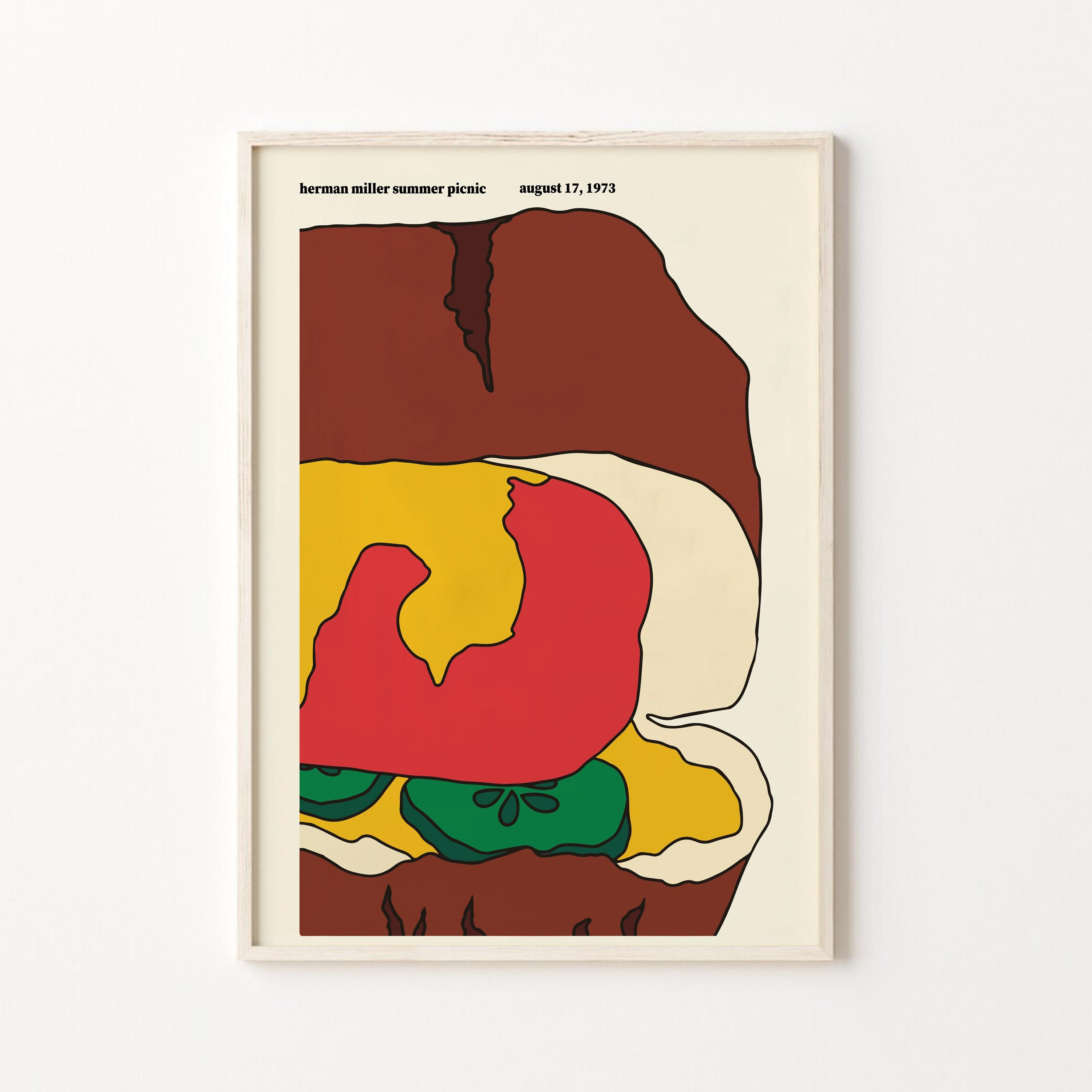 Herman Miller Hot Dog Art Print | Minimalist Kitchen Decor