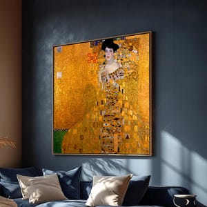 Gustav Klimt's Portrait of Adele Bloch-Bauer I - Iconic Gold Canvas Painting - Luxurious Home Decor and Unique Gift Option