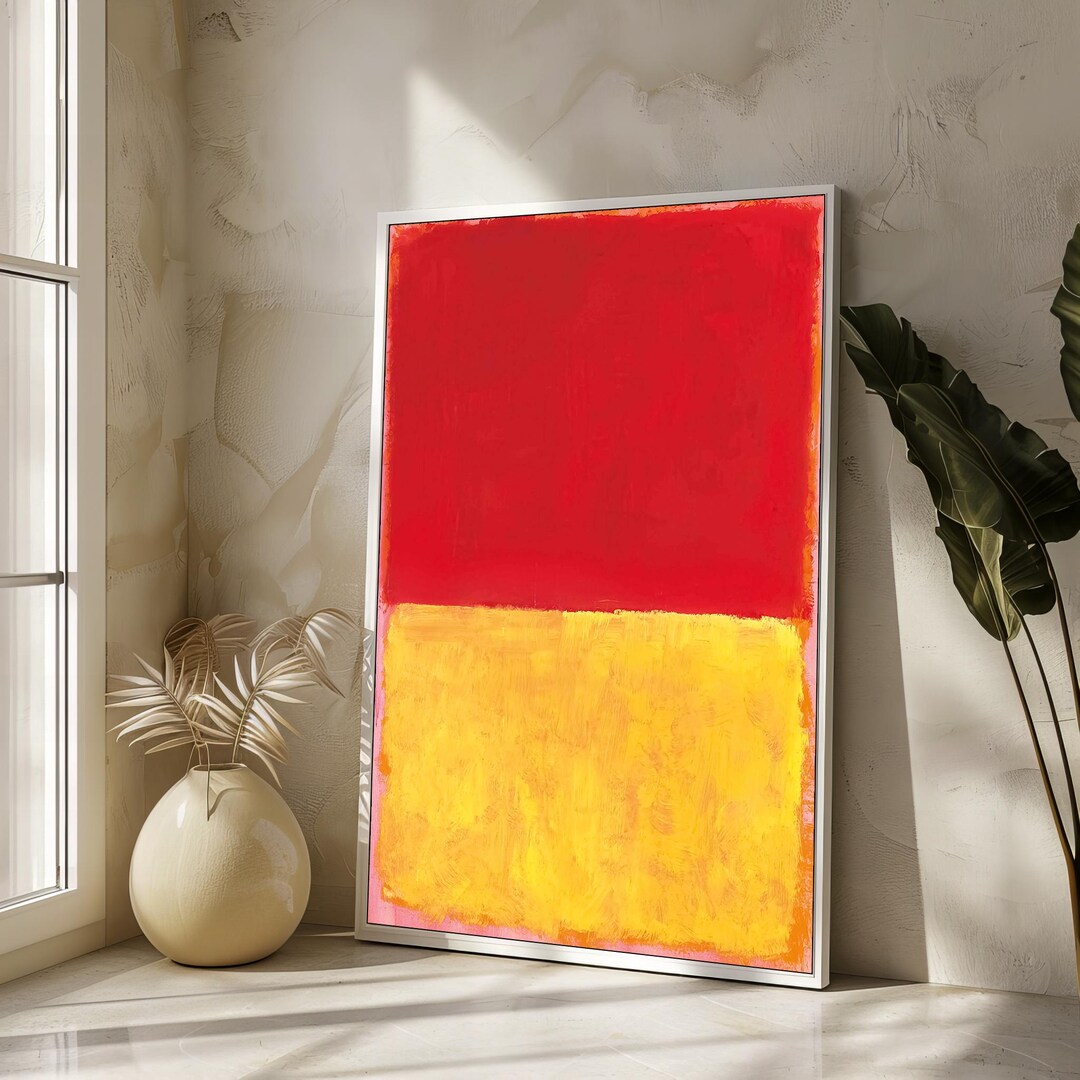 Mark Rothko Red and Yellow Canvas Painting - Abstract Expressionism Art ...