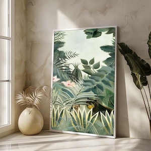 Equatorial Jungle by Henri Rousseau - Serene Wildlife Canvas Art - Perfect Nature-Inspired Home Decor and Gift Idea