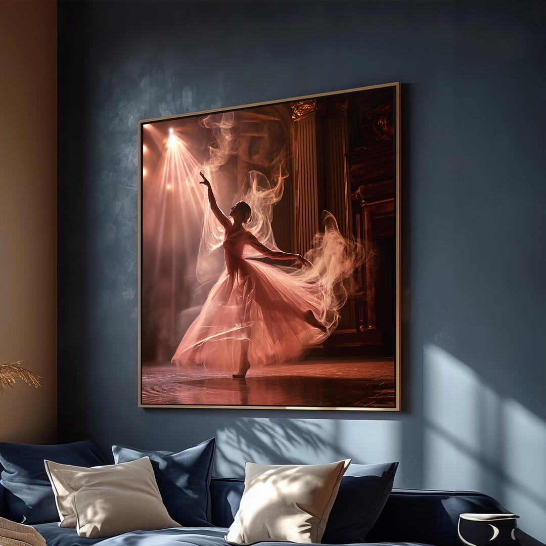 Ethereal Ballerina Canvas Art - Elegant Ballet Dancer Wall Decor ...