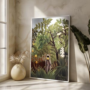Exotic Landscape by Henri Rousseau - Enchanting Jungle Canvas Painting - Unique Art for Nature Home Decor and Gifts
