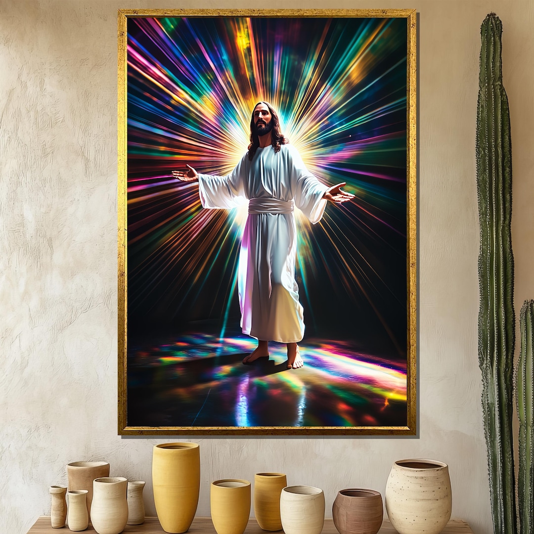 Jesus Christ Canvas Painting, Religious Wall Art, Christian Home Decor ...