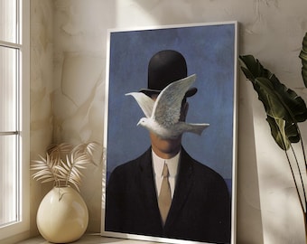 ルネ・マグリットによる1975年のオリジナルヴィンテージプリント。山高