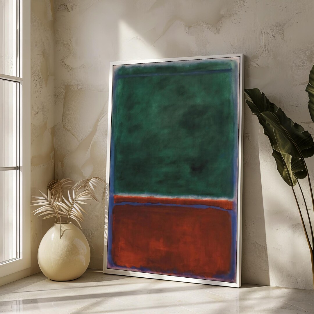 Mark Rothko Green/red Mark Rothko Green and Red Canvas Painting - Abstract Expressionism Art ...