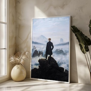 Wanderer above the Sea of Fog by Caspar David Friedrich - Iconic Romantic Canvas Painting - Stunning Art for Timeless Home Decor and Gifts