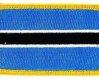 2 stuks Botswaanse landvlag opstrijkpatch