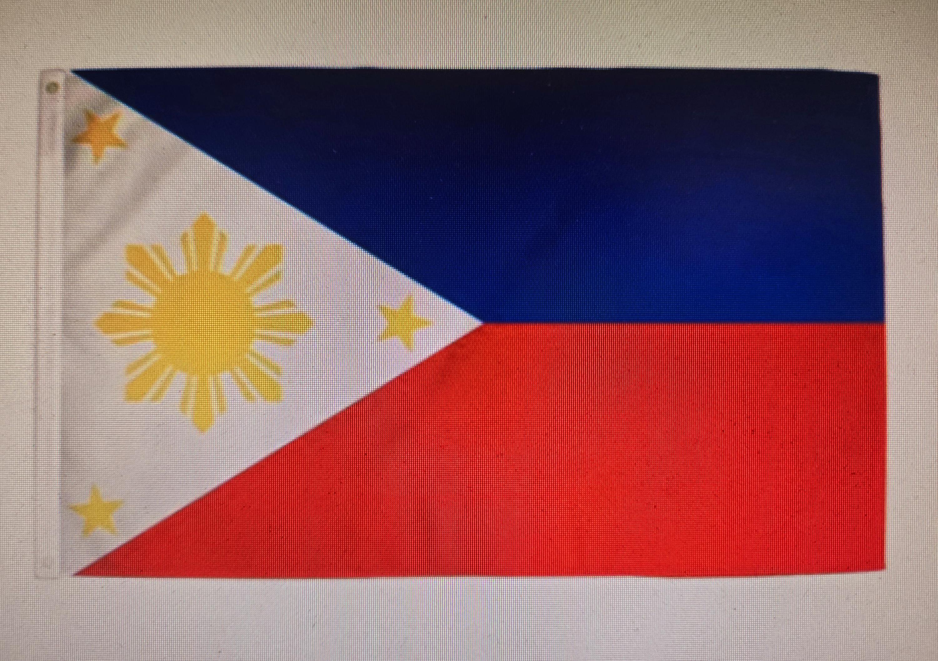 Philippinische Flagge 90 X 152 Cm – Doppelseitig, 3-lagig, Mit Messingösen