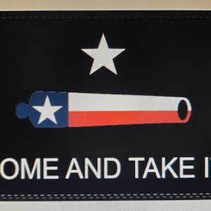 Bandiera nera Gonzales Come and Take It Texas 3'X5' ROUGH TEX® 100D