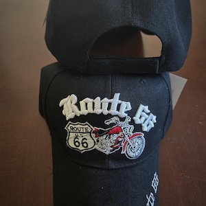 Route 66 Motorcycle embroidered cap