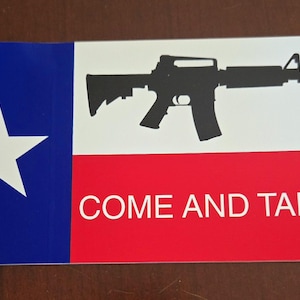 Adesivo de para-choque &quot;Venha e pegue&quot; do estado do Texas