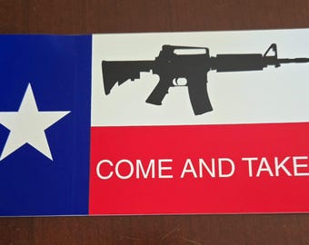 Adesivo paraurti "Come And Take It" dello Stato del Texas