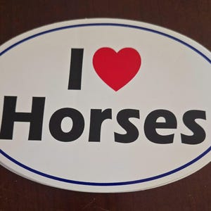 I Love Horses bumper sticker