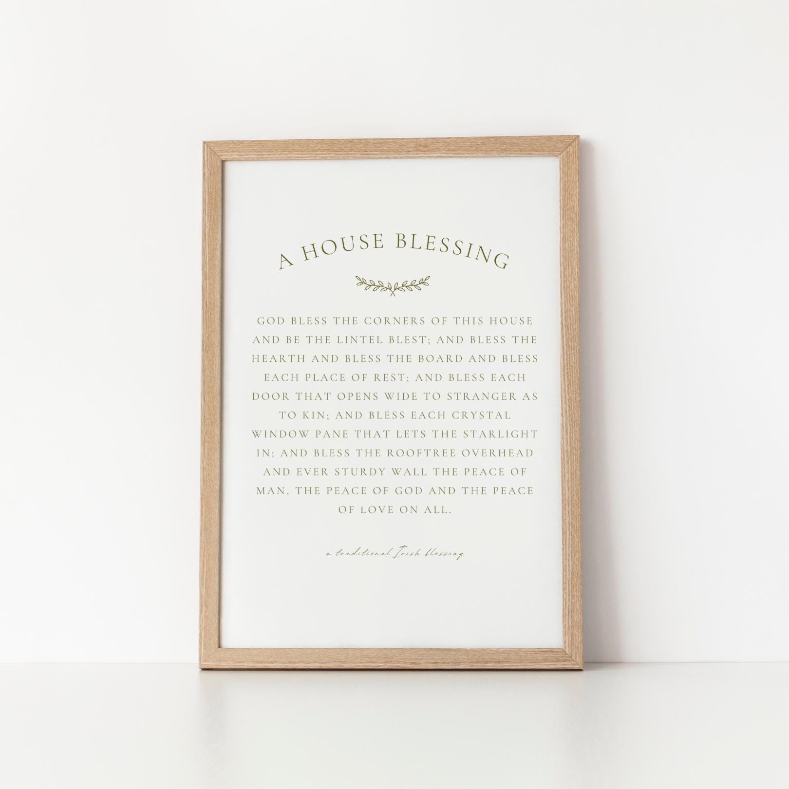 Catholic Irish House Blessing Prayer Print, Minimalist Home Decor - Etsy