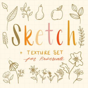 Sketch + Texture Procreate Brush Set