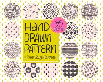 Hand Drawn Pattern Procreate Brush Set