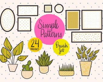 Simple Pattern Procreate Brush Set