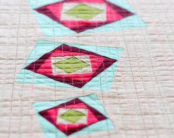 Freezing Rain Table Runner Pattern (PDF) - FULL VERSION With Foundation Paper Piecing Instructions